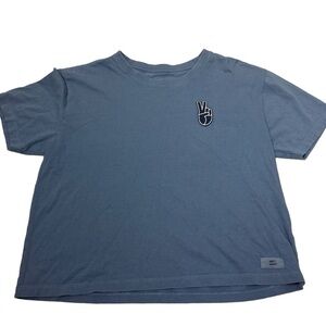 Life is Good Crusher tee Peace crop style medium